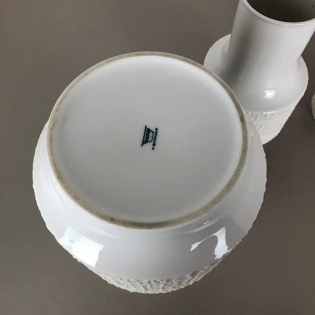 Ceramic Op Art Porcelain Vases by Richard Scharrer for Thomas, Germany, 1970s, Set of 3 For Sale - Image 7 of 16