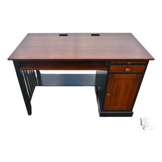 Vtg. Ethan Allen "Impressions" Black & Cherry Home Office Desk For Sale