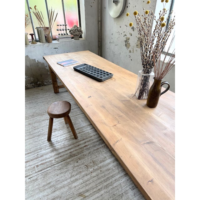 Vintag Farmhouse Table in Pine, 1960s For Sale - Image 12 of 18