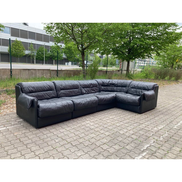 Mid-Century Modern Modular Leather Sofa from Dreipunkt International, 1970s, Set of 5 For Sale - Image 3 of 18