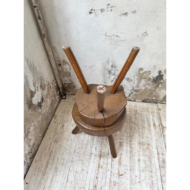 Wood Tripod Shepherds Stools, 1950s, Set of 2 For Sale - Image 7 of 18