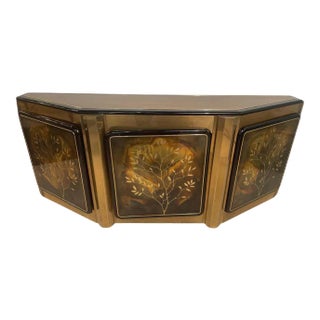 Mid-Century Modern Mastercraft Tree of Life Console or Sideboard For Sale