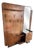 Art Deco Walnut Hallway Coat Rack with Mirror, 1930s For Sale