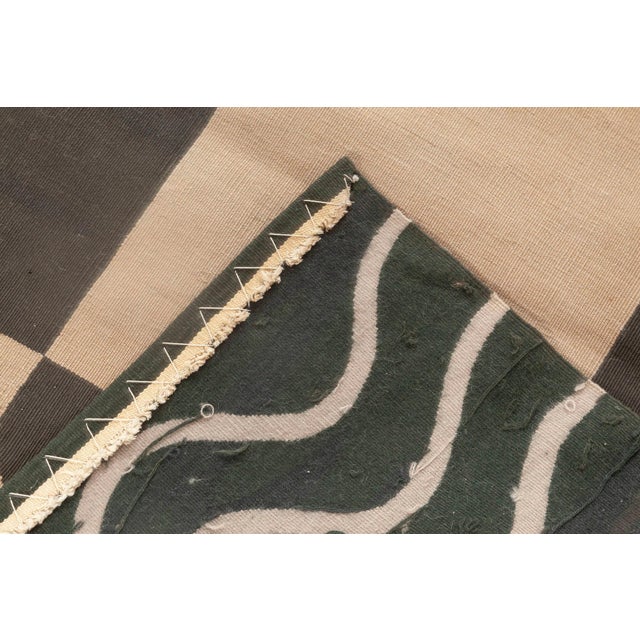 Textile Contemporary Aubusson Geometric Design Handmade Wool Rug by Doris Leslie Blau For Sale - Image 7 of 7