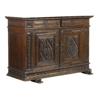 Antique Portuguese Credenza in Chestnut, 1700s For Sale
