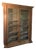 Grand Antique Pine Bookcase With Double Screened Doors For Sale