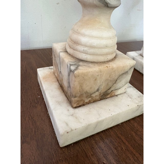 Vintage Marble Table Lamps a Pair For Sale - Image 12 of 12
