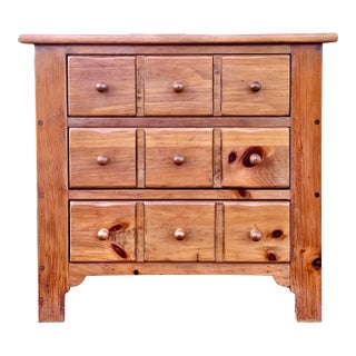 Ethan Allen Pine Country Craftsman Apothecary Style Nightstand For Sale