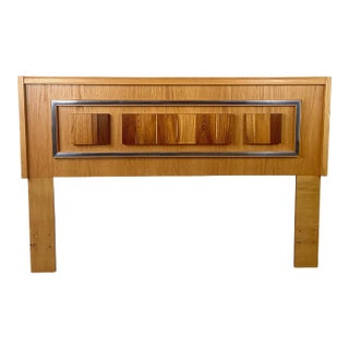 Vintage Modern Brutalist Queen Headboard by Tobago Furniture For Sale