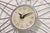 Silver Vintage Lanshire Atomic Sunburst Starburst Metal Wire Wall Clock For Sale - Image 8 of 16
