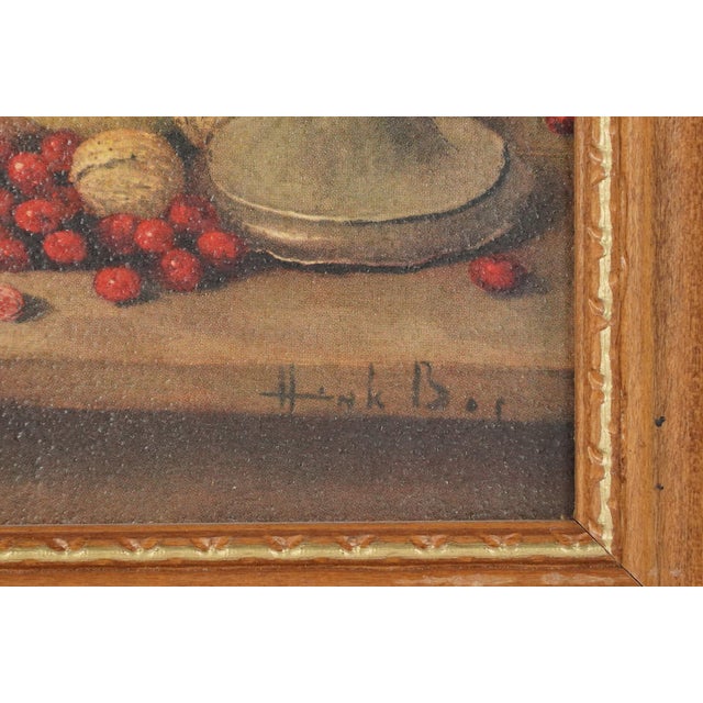 Late 20th Century Vintage Henk Bos Still Life Wood Framed Print For Sale - Image 5 of 12