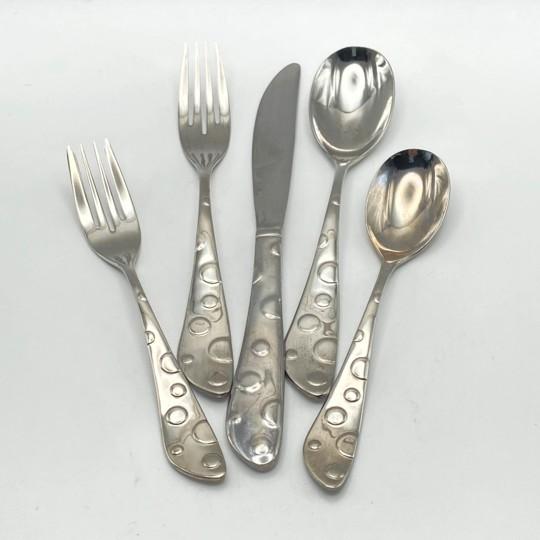 Contemporary Spode “Baking Days” Stainless Flatware: Service for 11 (Rare “Polka Dot” Pattern) 57 Total Pieces For Sale - Image 3 of 18