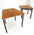 Set of Trapezoid Walnut Mid Century Modern Nesting Stacking End Side Tables MINT For Sale - Image 14 of 14