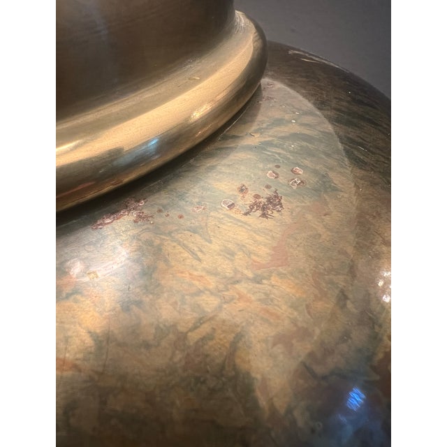 Vintage Mid Century Modern Brass Beehive Urn Table Lamps Shades For Sale In Palm Springs - Image 6 of 8