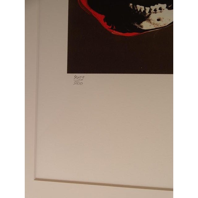 Andy warhol (after) skull lithograph signed in the plate and numbered in pencil limited edition of 5000 copies stamp on...