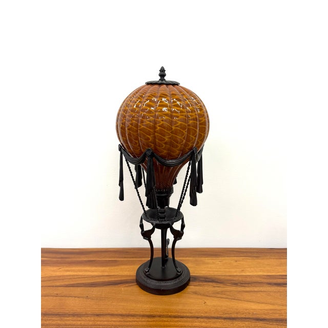 Neoclassical Vintage Maitland Smith Hot Air Balloon Lamp For Sale - Image 3 of 6