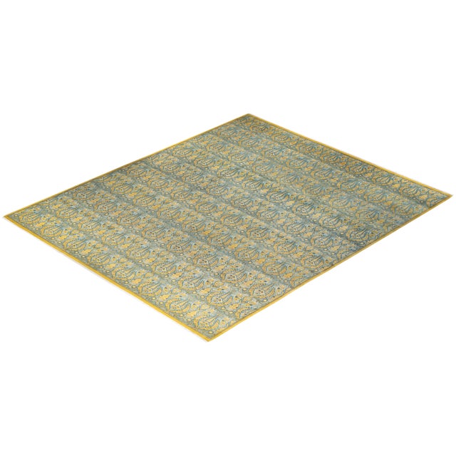 Green Mogul, One-of-a-Kind Hand-Knotted Area Rug - Green, 12' 2" x 15' 0" For Sale - Image 8 of 8