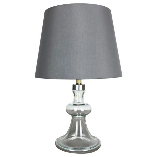 Danish Modern Drop Clear Glass Table Light Base from Holmegaard, 1960s For Sale - Image 16 of 16
