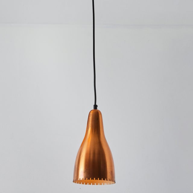 Lyfa 1950s Bent Karlby Perforated Copper Pendant for Lyfa For Sale - Image 4 of 8