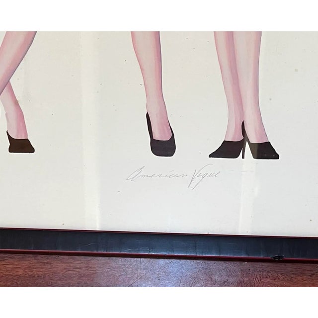 Figurative Vogue Limited Edition Numbered Fashion Themed Framed Print - Artist Edition 13/50, Artist Signed For Sale - Image 3 of 5