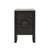 Matthew Izzo Home Parker Black Painted Grasscloth Side Table With Black Oak Handles For Sale In New York - Image 6 of 6