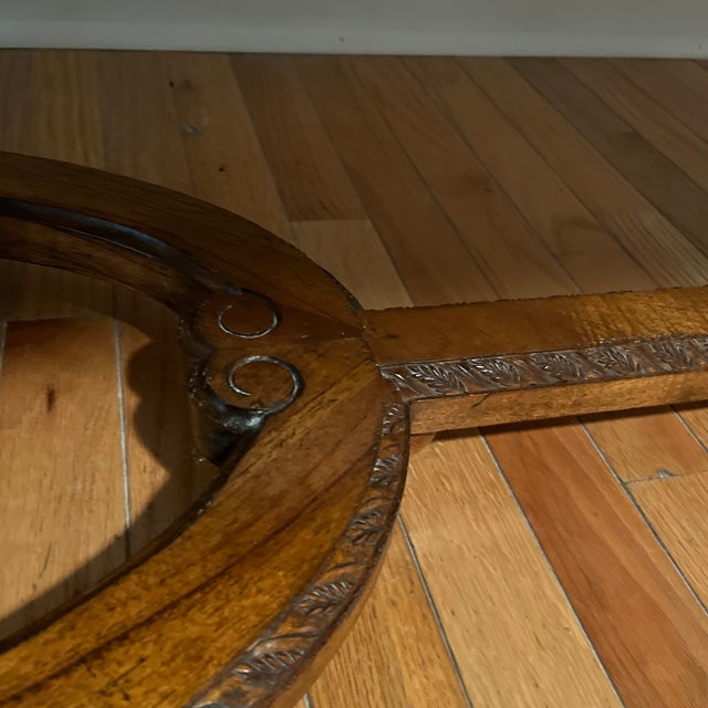 1970s Vintage Expandable Barley Twist Dining Library Hunt Table With Drawer 64" Long For Sale - Image 5 of 12
