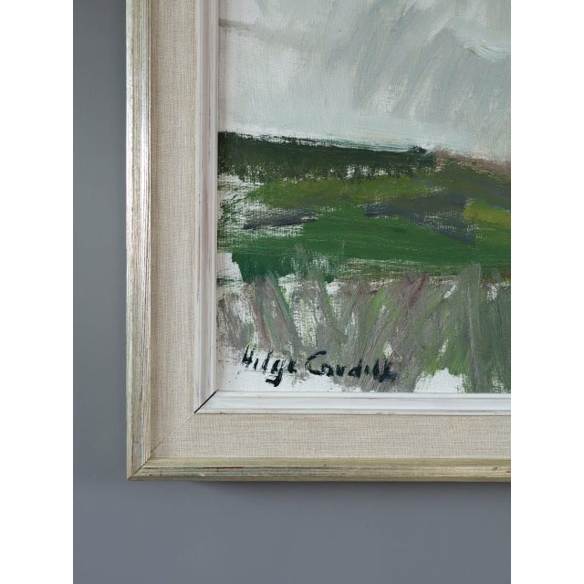 Mid-Century Modern 'Earth and Air' Vintage Swedish Original Abstract Landscape Oil Painting, Framed For Sale - Image 6 of 11