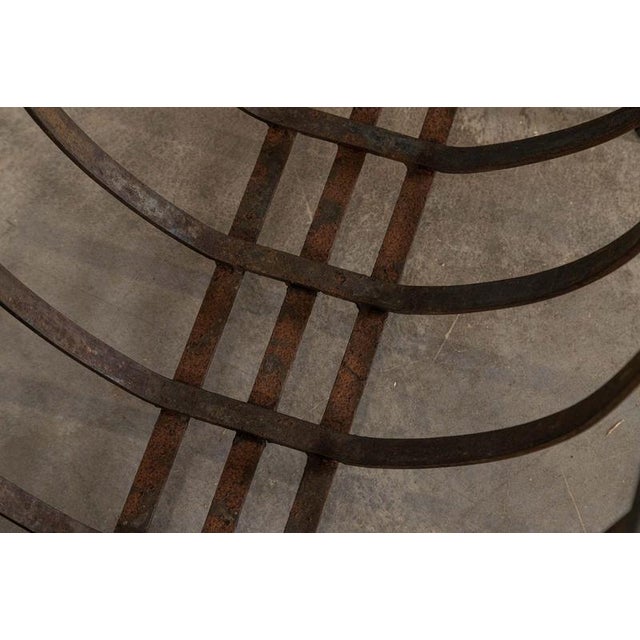 Mid-Century English Brutalist Wrought Iron Log Basket, 1960 For Sale - Image 11 of 13
