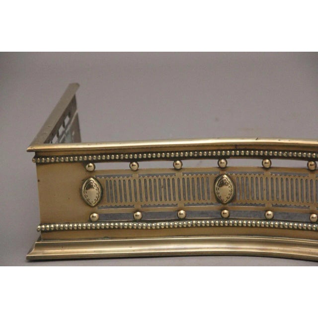 Metal 19th Century Brass Fender, 1850s For Sale - Image 7 of 9