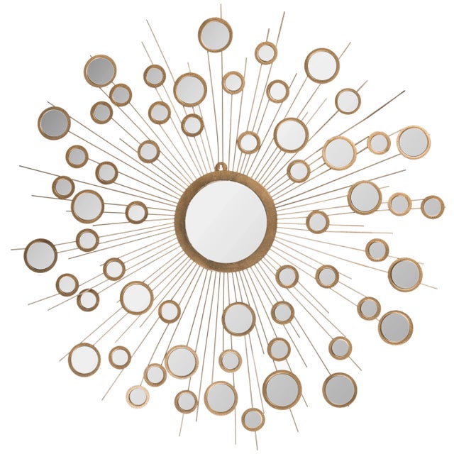 Watson Mirror in Gold For Sale - Image 4 of 4