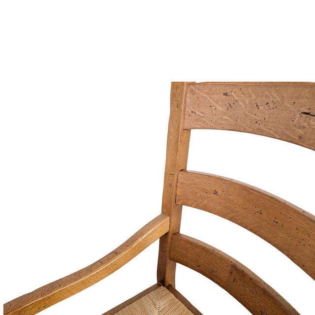 Vintage French Oak Chairs, 1950s, Set of 4 For Sale - Image 6 of 11