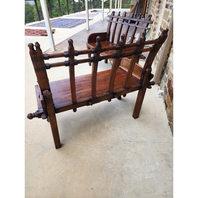 Antique Bench From India For Sale - Image 4 of 11