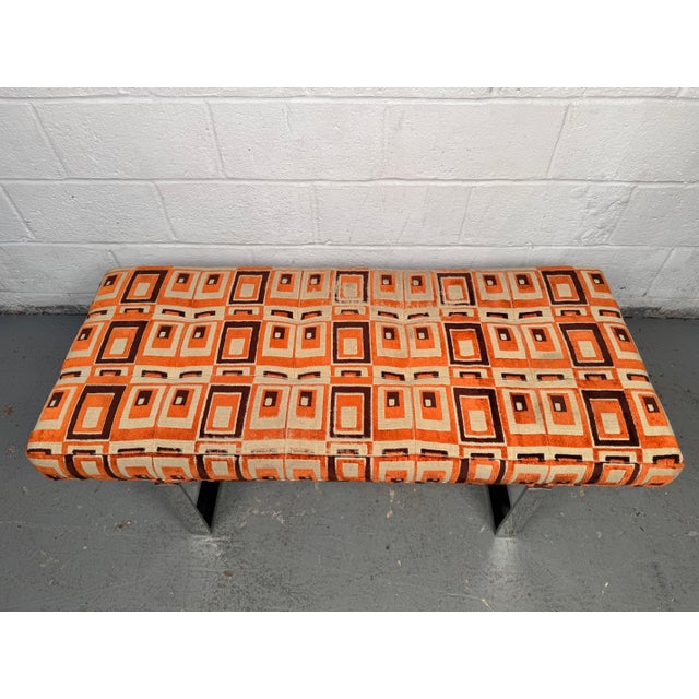 Mid-Century Modern Mid 20th Century Mid-Century Modern Upholstered Bench For Sale - Image 3 of 14