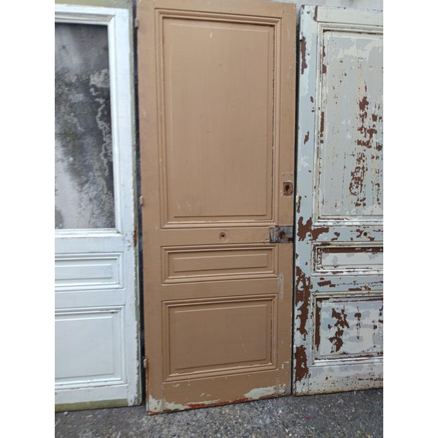 Vintage Cream Fir Doors, Set of 5 For Sale - Image 10 of 18