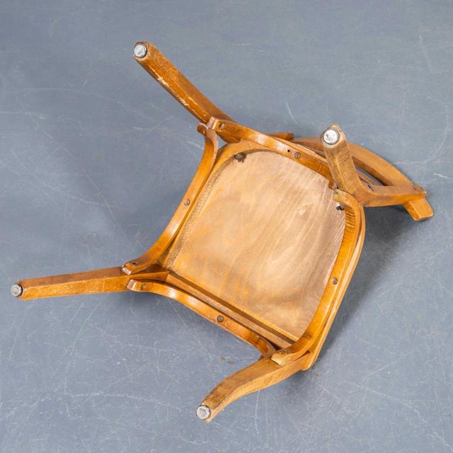 Bentwood Honey Oak Bistro Dining Chair from Baumann, 1950s For Sale - Image 11 of 12