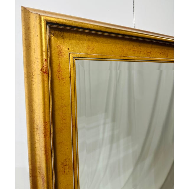 Contemporary Gilded Beveled Wall Mirror For Sale In Raleigh - Image 6 of 7