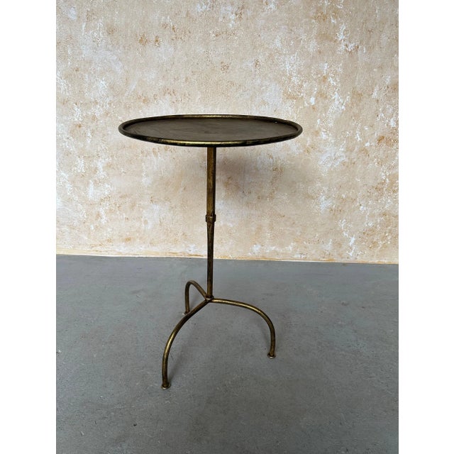 Spanish Iron Drinks Table on an Arched Tripod Base For Sale - Image 9 of 12