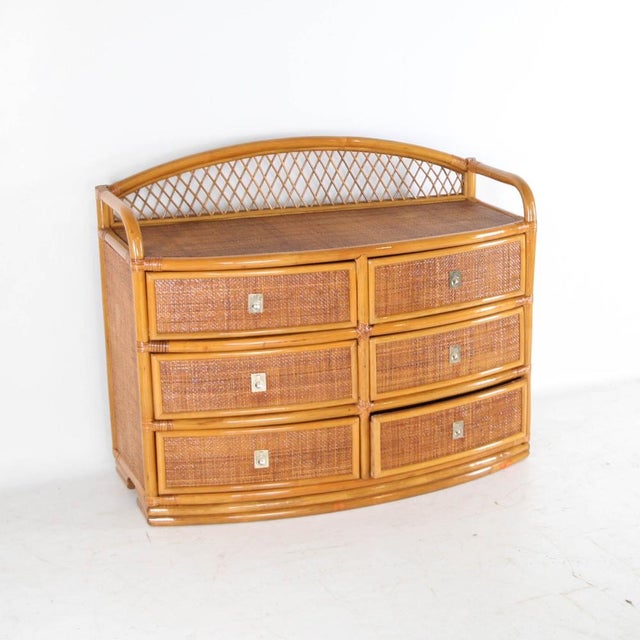Vintage Rattan Chest of Drawers, 1970s For Sale - Image 16 of 16