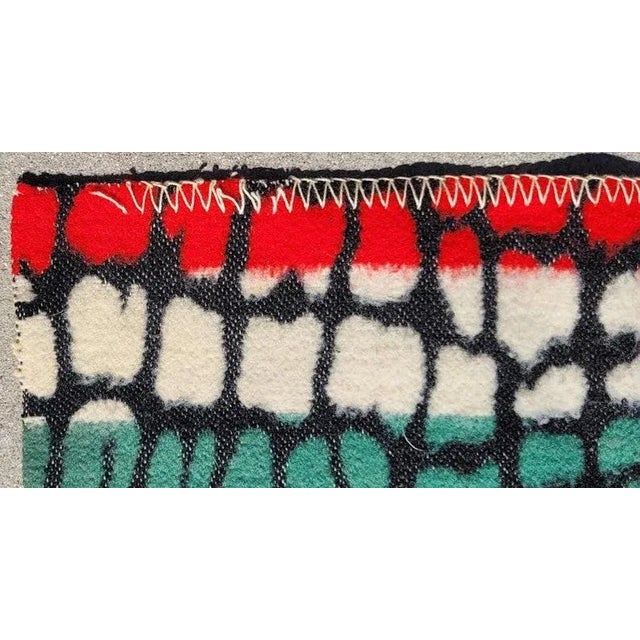Red Vintage Reversible Print Blanket For Sale - Image 8 of 9