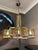 Italian Gold Plate and Murano Glass Chandelier attributed to Gaetano Sciolari, 1960s For Sale - Image 12 of 18