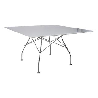 Kartell Glossy Wood Dining Table White For Sale