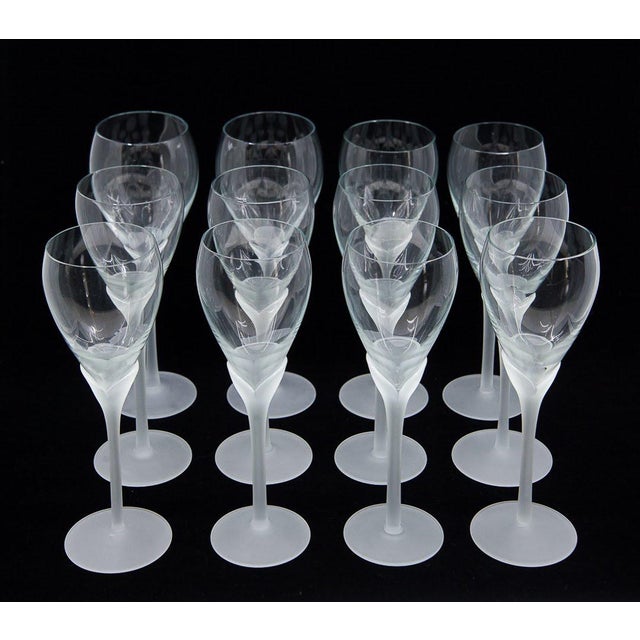 Vintage Mikasa “Alexandra” Crystal Tulip Champagne Glasses Set of 12