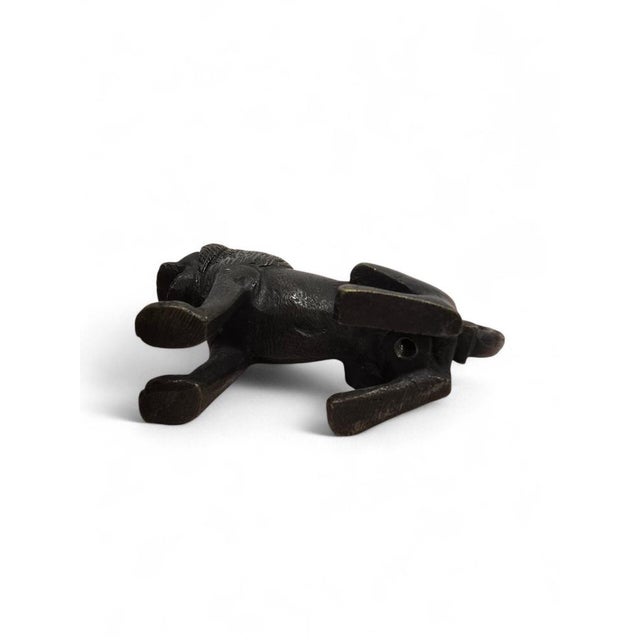Bronze Seated Lion Sculpture, 19th Century For Sale - Image 9 of 10