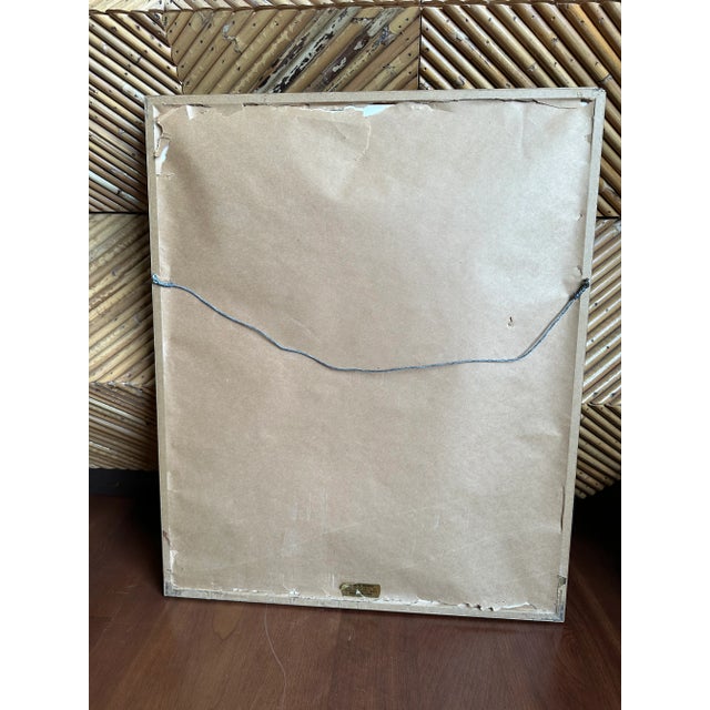 Vintage 1992 Framed Charcoal Portrait of a Man For Sale In Los Angeles - Image 6 of 9