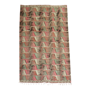 Mid 20th Century Primitive Tribal Rustic Turkish Kilim