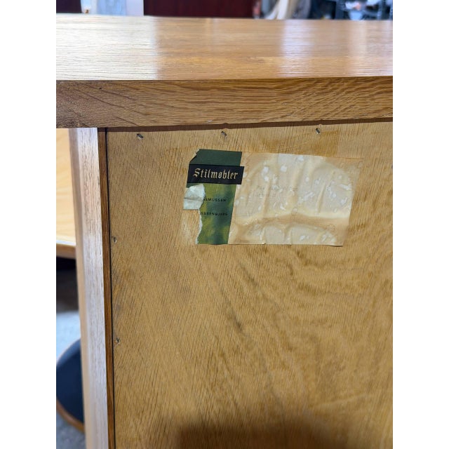 Mid-Century Modern Vintage Danish Oak Cabinet by Stilmobler, 1970s Display Sideboard For Sale - Image 3 of 8