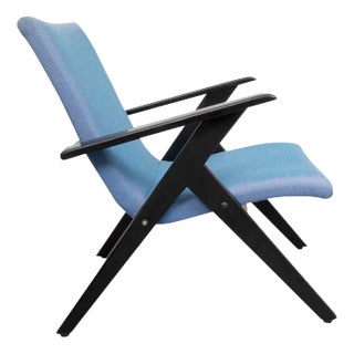 Mid-Century Armchair in Blue, 1950s For Sale