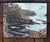 Contemporary Cape Flattery IV by Carrie Goller | Oil and Cold Wax on Wood Panel Coastal landscape with water and trees. For Sale - Image 3 of 3