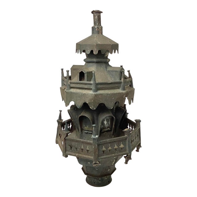 Mid 19th Century Victorian Folk Art Zinc Bird House For Sale