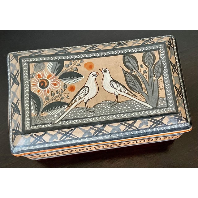 Mexican Late 20th-Century Rustic Bruñido Tonalá Lidded Whatnot Box, Mexico For Sale - Image 3 of 18